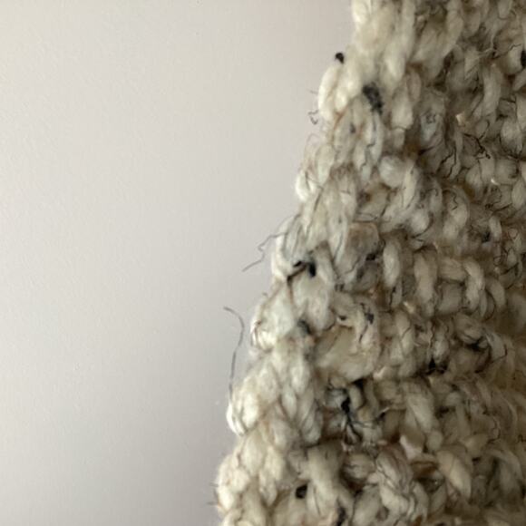 Tweedy Beige Thick Chunky Knit Winter Infinity Scarf Handmade? - Picture 4 of 9
